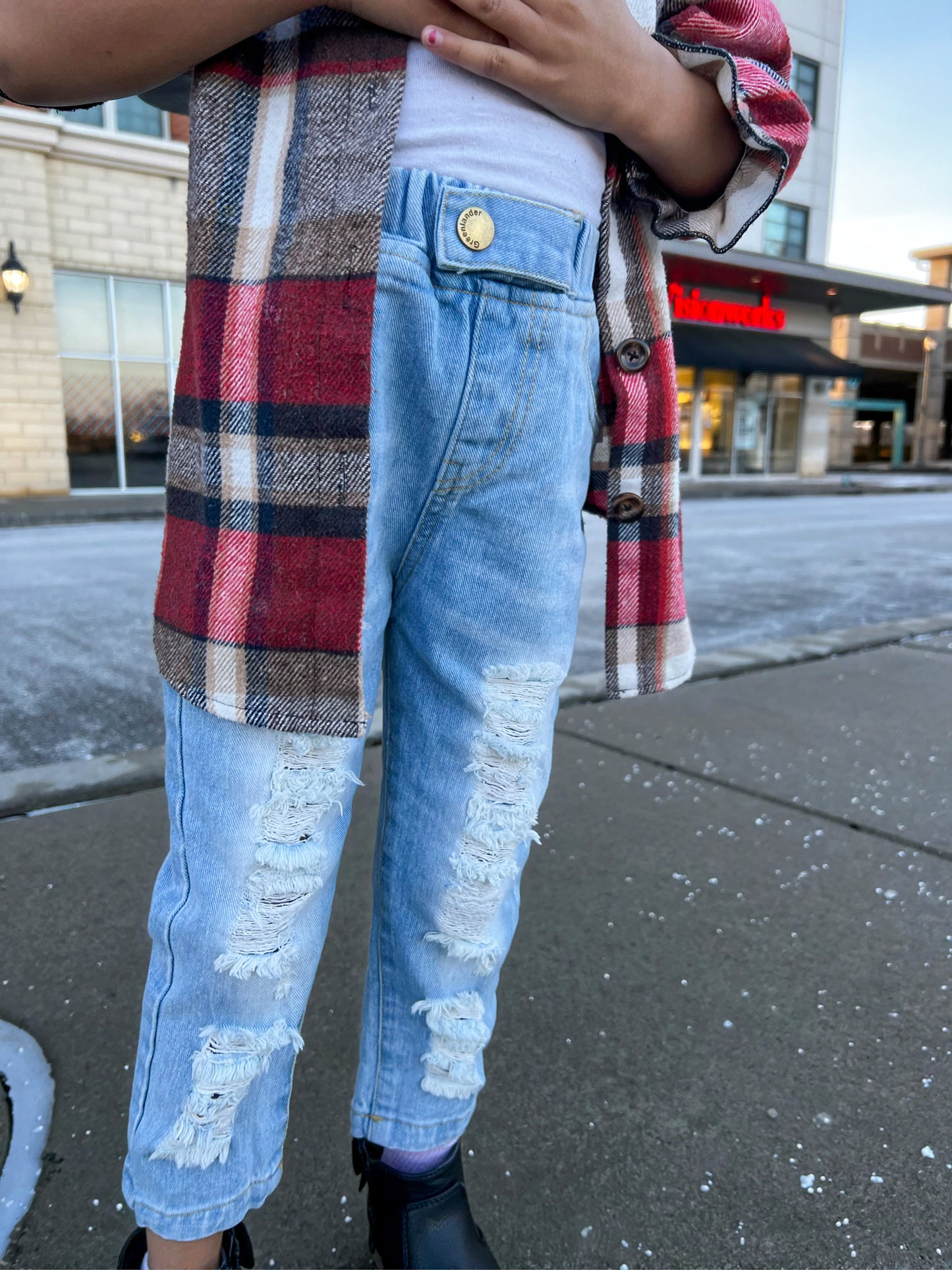 Girl's Vintage Ripped Denim