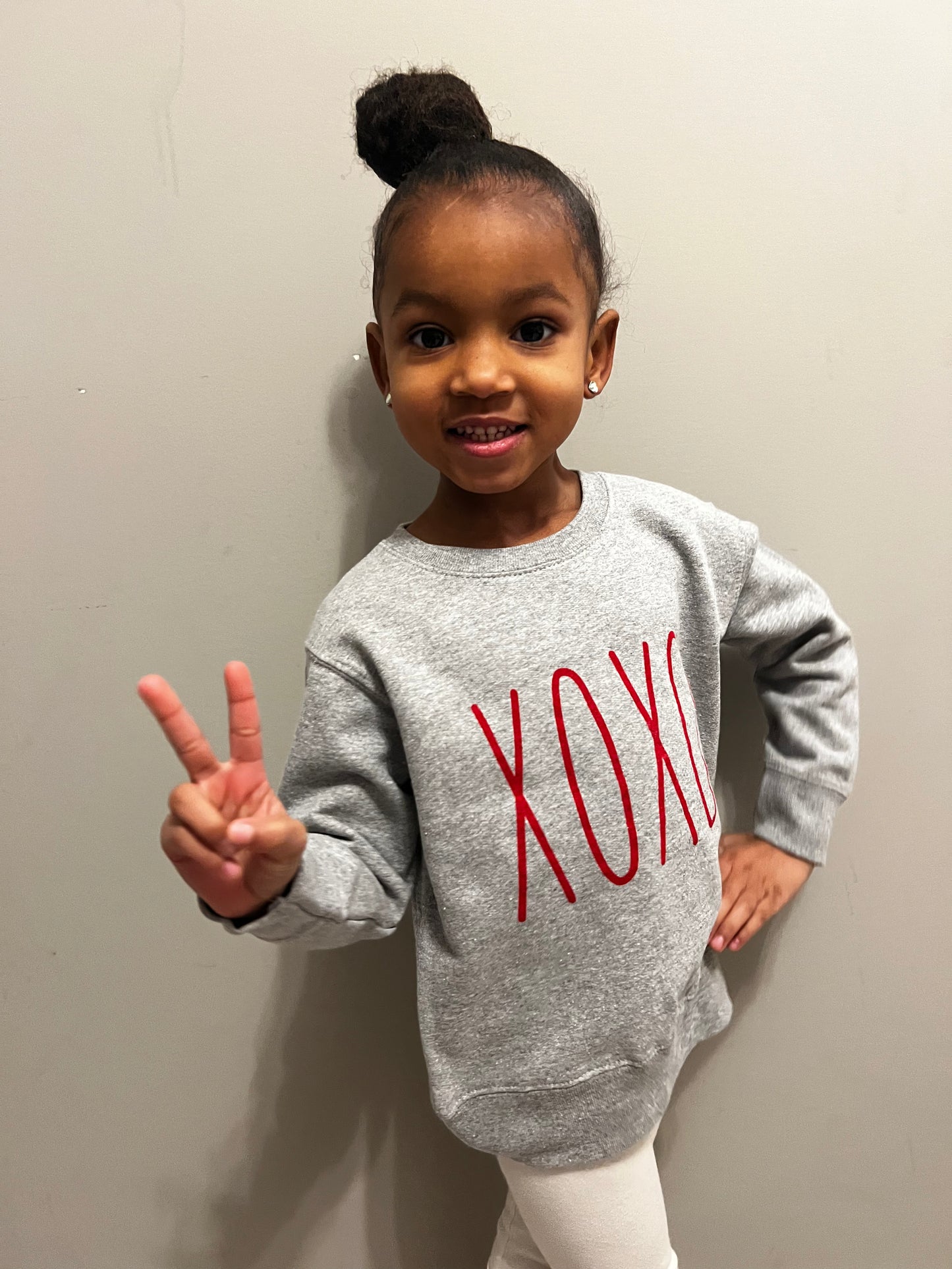 Toddler Grey XOXO Sweatshirt